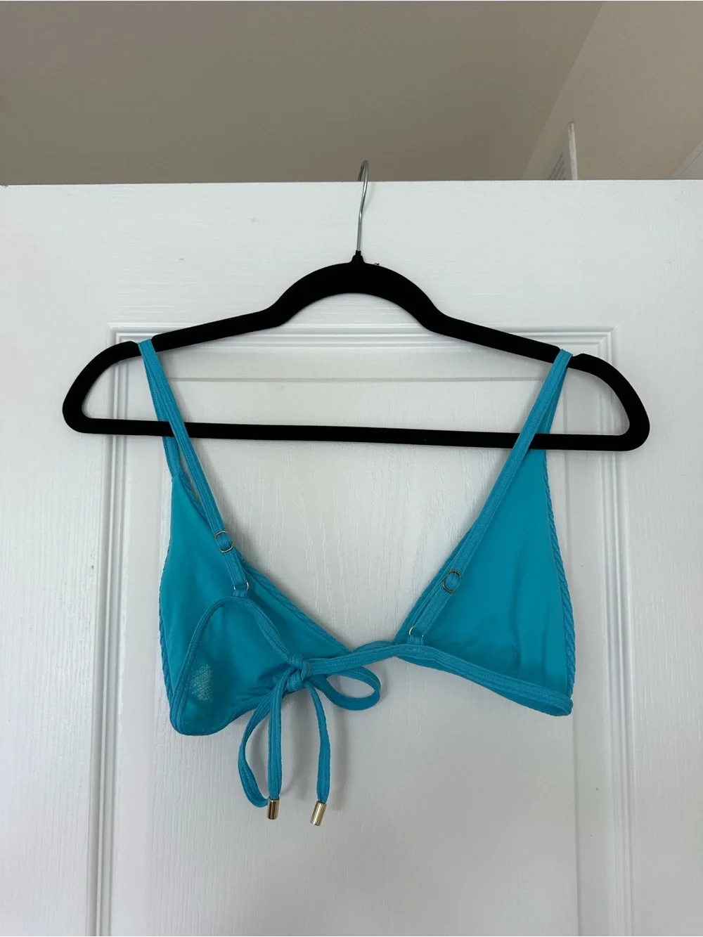 Monday Swimwear Barbados Top - Cyan Crinkle